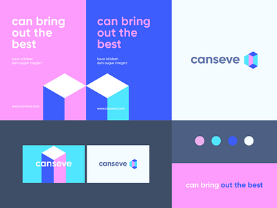 canseve - identity system abstract branding clever flat geometry icon identity logo mark minimal pattern technology