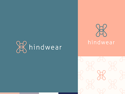 hindwear abstract branding clever elegant flat icon identity letter line lines logo luxury mark minimal pattern typeface