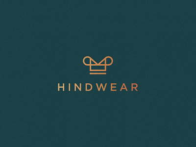 hindwear abstract branding clever clothing crown elegant flat gradient icon identity letter logo luxury mark minimal