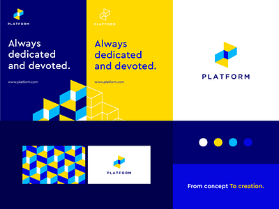 Platform - Identity system abstract branding clever digital flat geometry icon identity logo mark minimal paatern stroke