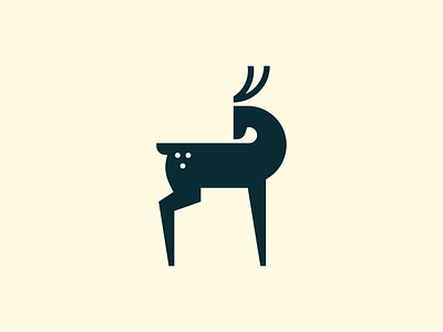 Deer mark abstract animal antler branding clever deer elegant flat geometry icon logo luxury mark minimal wild