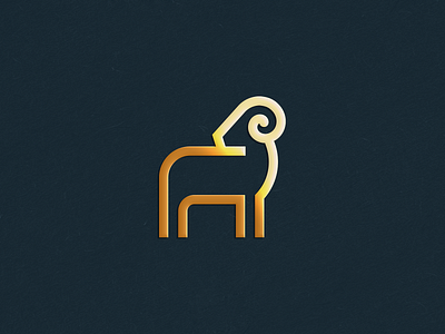 Ram abstract animal antler branding clever elegant flat icon identity letter line logo luxury mark minimal ram stroke wild