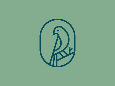 Bird abstract bird branding clever elegant flat icon identity line logo mark minimal nest stroke wild