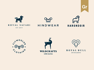 Elegant logo collection Vol. 02 abstract animal branding clever clothing fashion flat icon identity logo luxury mark minimal royal stroke