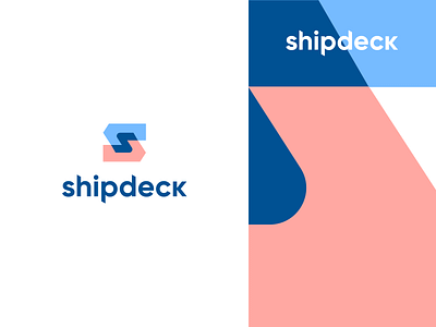 shipdeck abstract branding clever delivery flat forward growth icon identity letter logistics logo mark minimal monogram negativespace pattern s shipping technology