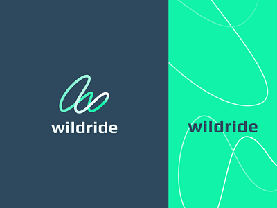 Wildride abstract branding clever explore flat gradient icon identity letter line logo mark minimal pattern ride sport sports trails travel wild