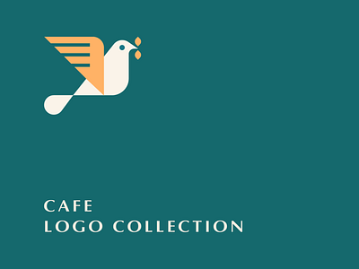 Cafe Logo Collection abstract bird branding cafe clever coffee flat geometry icon identity leaf letter logo mark minimal