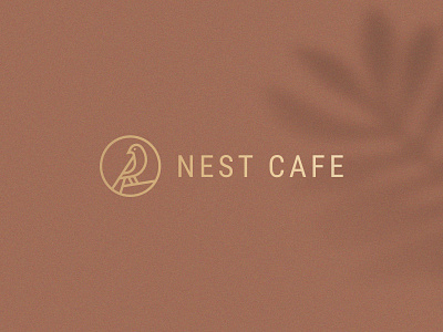 Nest cafe abstract bird branch branding cafe clever coffee flat geometry gradient icon leaf logo luxury mark minimal nature nest restaurant tree