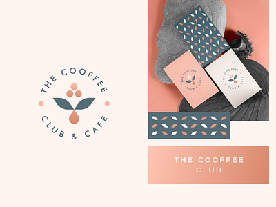 The cooffee club - Branding abstract bean branding cafe clever coffee drink elegant flat gradient icon identity logo luxury mark minimal nature pattern plant restaurant