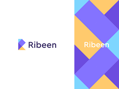 Ribeen abstract branding clever data flat geometry icon identity letter logo mark minimal modern pattern rectangle tech technology triangle typeface