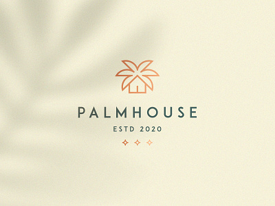 Palm house abstract apartment branding clever elegant flat home hotel house icon identity logo luxury mark minimal nature palm premium realestate tree