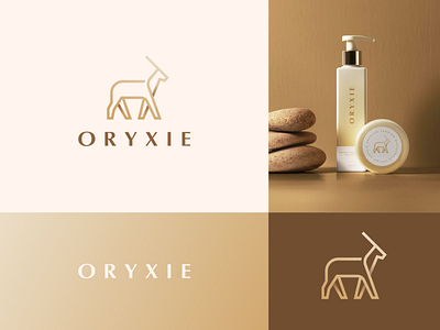 Oryxie Branding abstract animal branding clever cosmetic elegant flat gradient icon identity letter logo luxury mark minimal natural nature oryx packaging premium