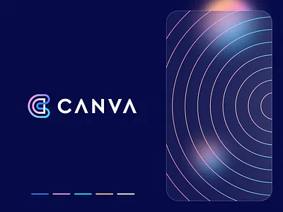 Canva redesign concept abstract branding bubble c clever flat geometry glassmorphism icon identity letter logo mark minimal monogram pattern redesign