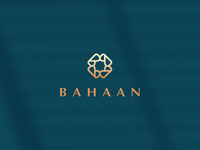 Bahaan architecture b branding clever clothing design elegant flat geometry gold icon islamic letter logo luxury mark minimal monogram premium