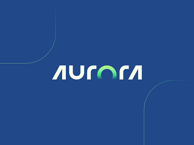 Aurora Redesign Concept abstract ai branding clever custom design drive edgy flat gradient green icon light logo mark minimal sun tech typography ui