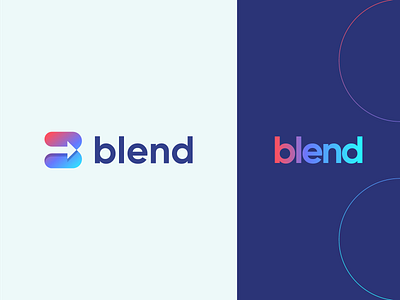 Blend abstract arrow b bold branding clever data design flat forward gradient growth icon logo mark minimal negative space strong tech ui