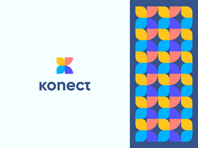 konect abstract beauty branding butterfly clever design flat icon k letter logo mark minimal technology ui