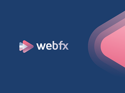 Webfx redesign app branding button clever design flat gradient icon logo mark media minimal pattern play space ui web