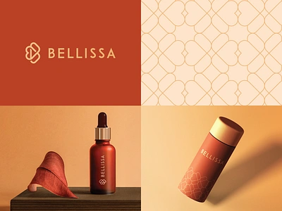 Bellissa branding & Packaging b branding care clever cosmetics elegant fashion heart icon letter logo luxury mark minimal monogram nature packaging pattern premium product