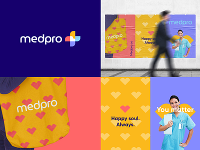 Medpro Branding abstract app branding clever cross crypto design friendly goemetry health heart icon logo love mark medical minimal nft pattern young