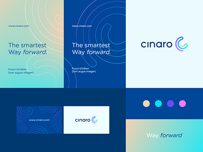 Cinaro - Identity system abstract ai branding c circle clever crypto friendly geometry icon letter logo mark minimal nft posittve smile ui web web3
