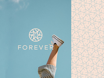 Forever apparel branding circle clever clothing design elegant f fashion flat icon lifestyle logo mark minimal monogram negative space star