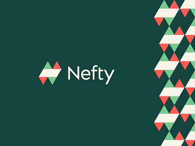 Nefty abstract arrow branding clever crypto design flat icon letter logo mark minimal n nft pattern pixel tech typography ui web