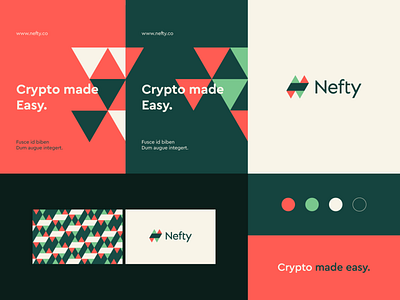Nefty - Identity system abstract ai branding clever crypto design digital flat graphic design icon letter logo mark minimal n nft pixel tech ui web