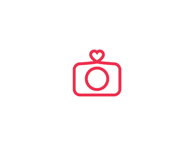 Wedding photography mark camera heart icon logo mark photography wedding