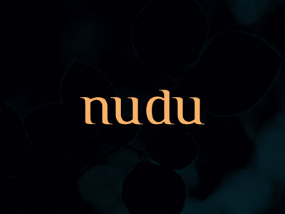 nudu logotype identity logo luxury skincare