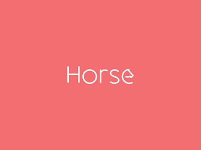Horse Wordmark animal flat horse logo mark minimal wordmark