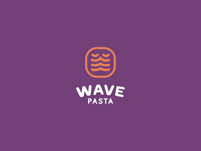 wave pasta branding logo mark minimal pasta wave