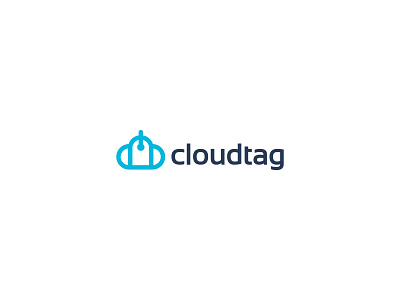 Cloudtag logo branding cloud flat identity logo mark minimal tag