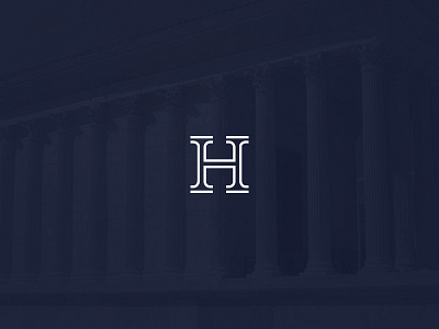 Letter H + Column column h history law letter logo minimal pillar roman rome royal