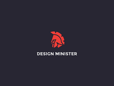 Designminister logo design helmet history minister rome spartan warrior