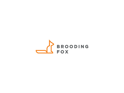 Brooding Fox animal brroding fox logo minimal think