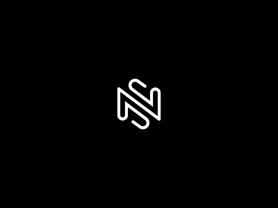 NS monogram lettering lines logo logotype mark minimal