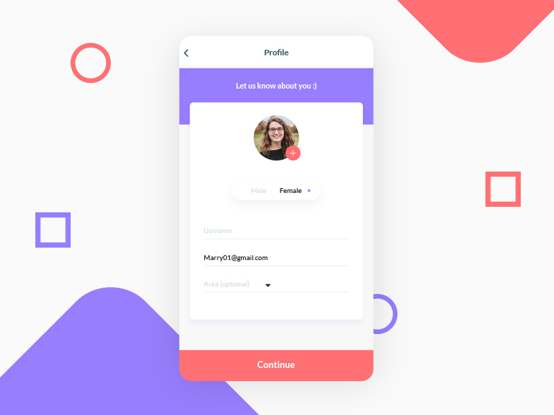 Profile setup UI by Ahmed creatives on Dribbble