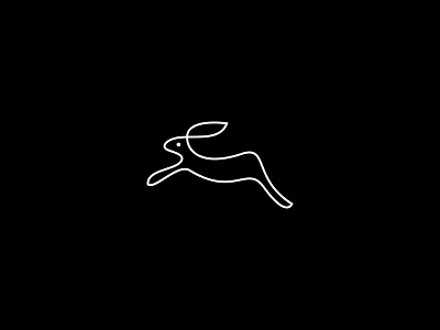 Rabbit free flow mark (wip) animal brand flow free icon identity line lines logo mark minimal rabbit