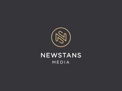 Newstance media logo branding identity letter line logo luxury media minimal monogram stroke type typography