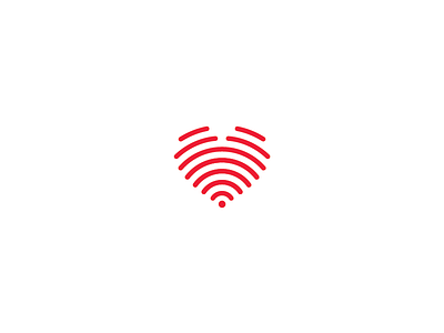 wifi + heart logo mark