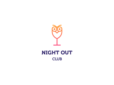 Nightout Club . club animal bar drinks glass line minimal night owl stroke