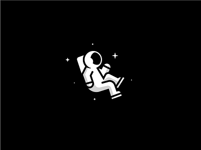 Astronaut logo mark astronaut cosmos gravity mark minimal sky space spacesuit star stars