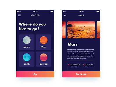 SPACED earth europa icon illustration mars minimal moon planets spacedchallenge travel ui ux