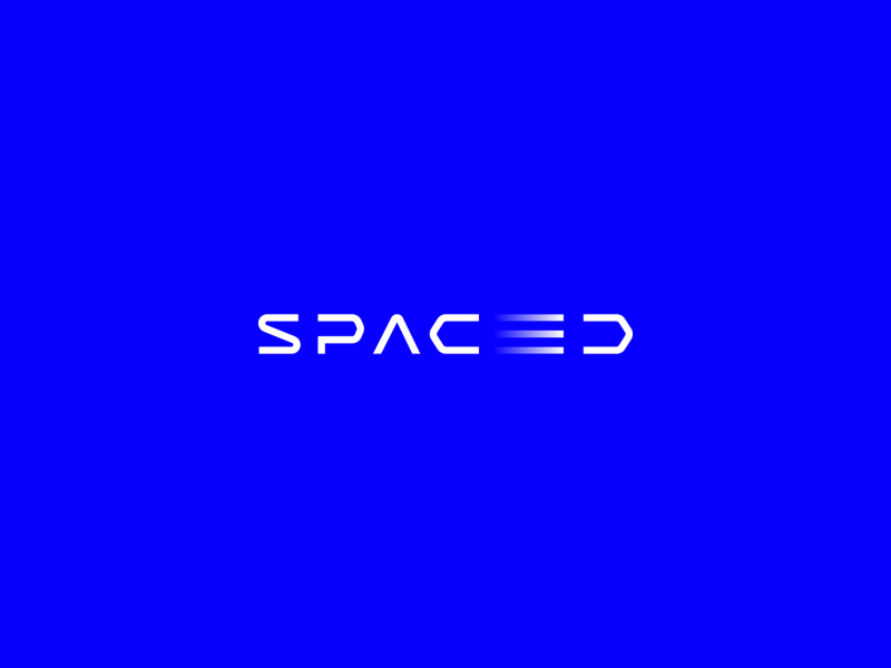 Spaced Logo Animation abstract animation branding design gif identity logo rocket space