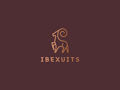 Ibexuits logo animal branding clean clothing deer elegant fashion ibex line logo luxury minimal