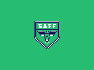 Saudi Arabian Football Federation (SAFF) logo redesign arabia badge cup falcon football green illustration logo saudi shield soccer sports