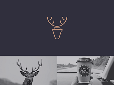 Deer + Coffee lmark animal coffee cup deer drink food line luxury minimal wild