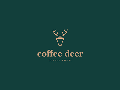 Coffee deer animal coffee cup deer drink food line luxury minimal wild