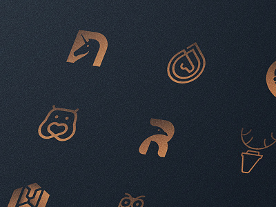 Clever animal mark collection animal behance clever gradient identity logo mark minimal